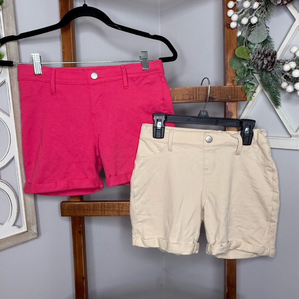 Bundle of 2 Wonder Nation Pink and Tan Casual Shorts